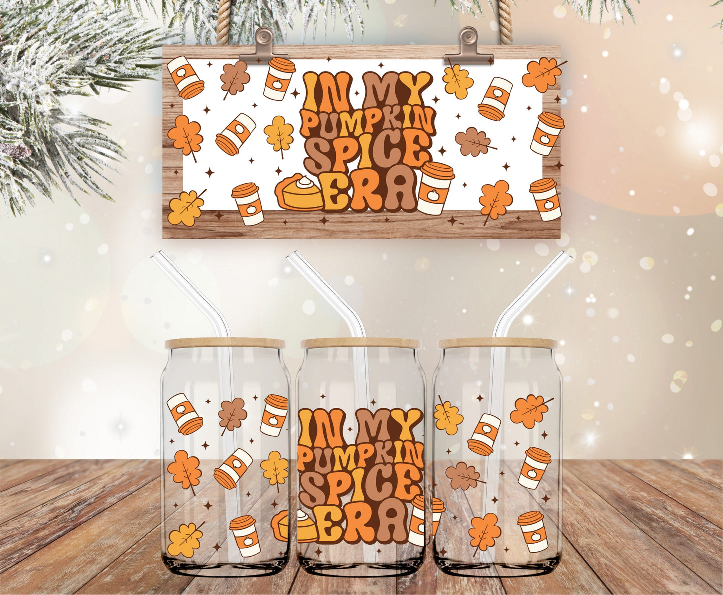 Pumpkin Spice Era vinyl libbey wrap