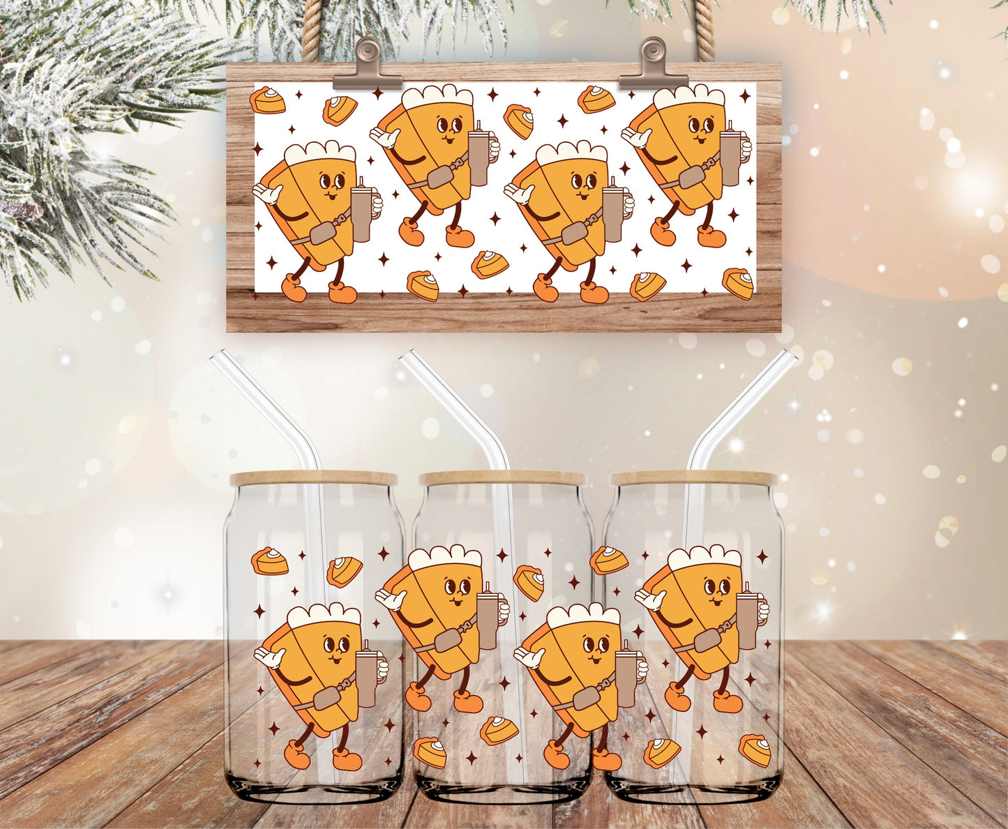 Pumpkin pie vinyl libbey wrap