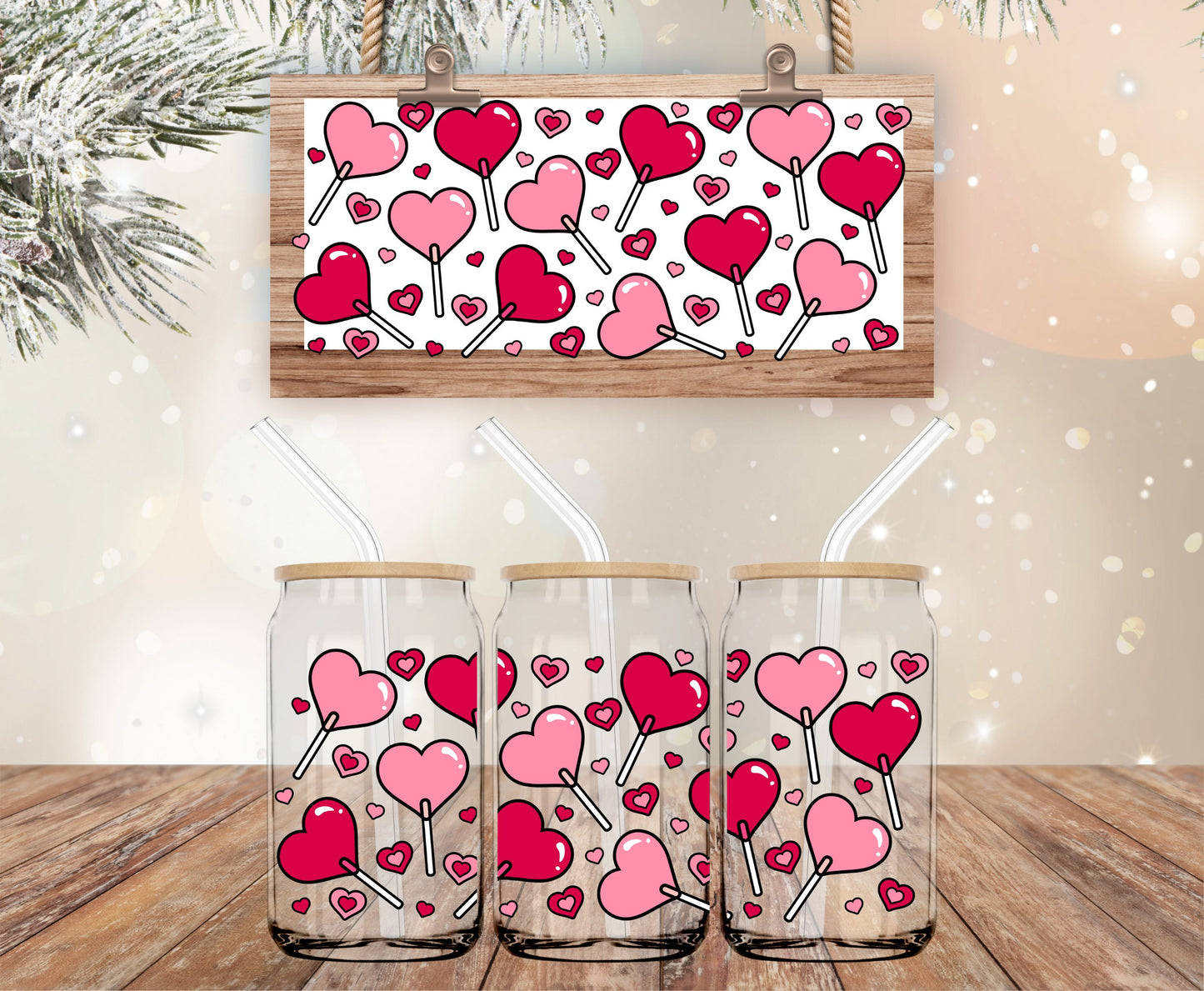 Heart pops libbey wrap