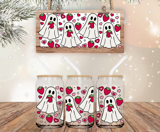 Strawberries and hearts libbey wrap