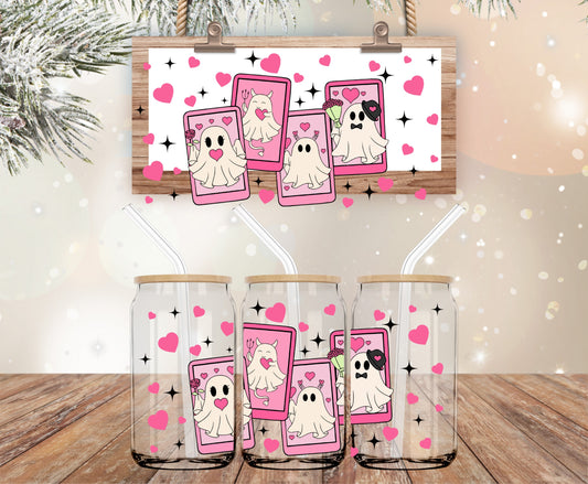 Ghost cards Valentine libbey wrap