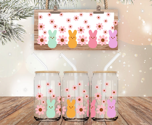 Spring bunnies and flowers libbey wrap