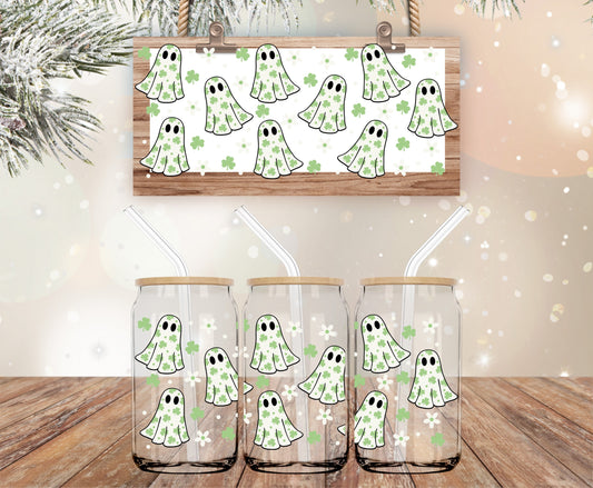 Shamrock ghosties vinyl libbey wrap