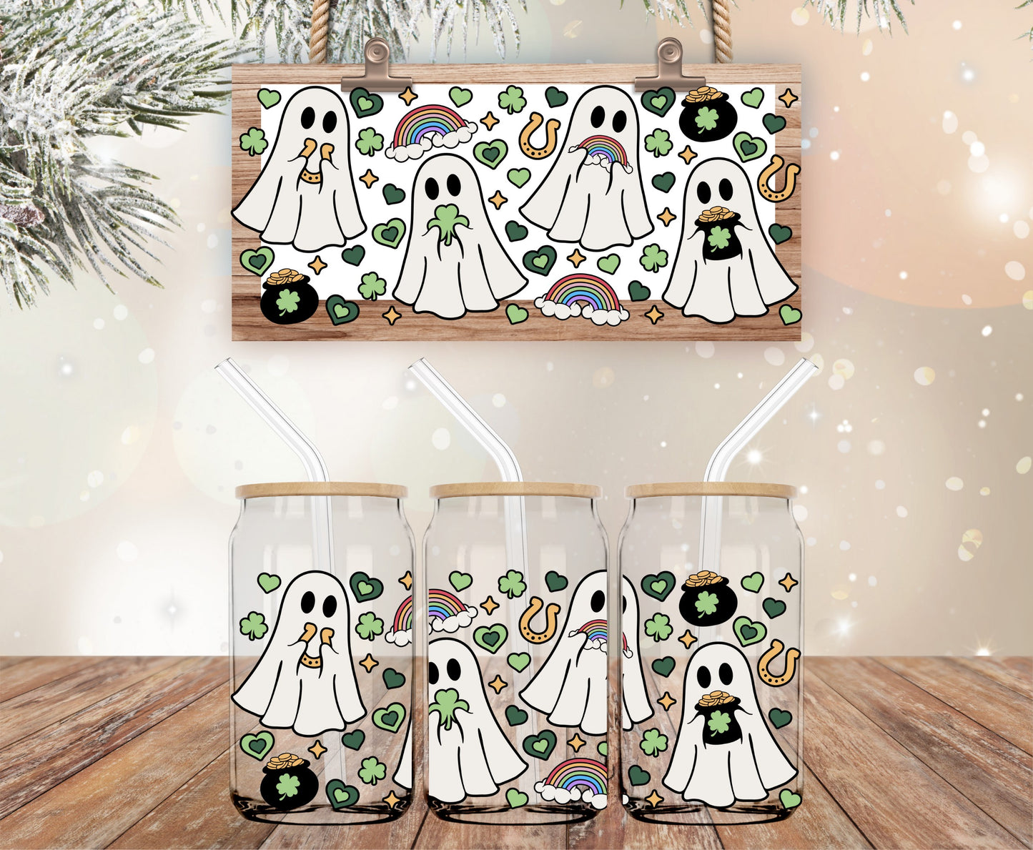 Irish ghosts and charms vinyl libbey wrap