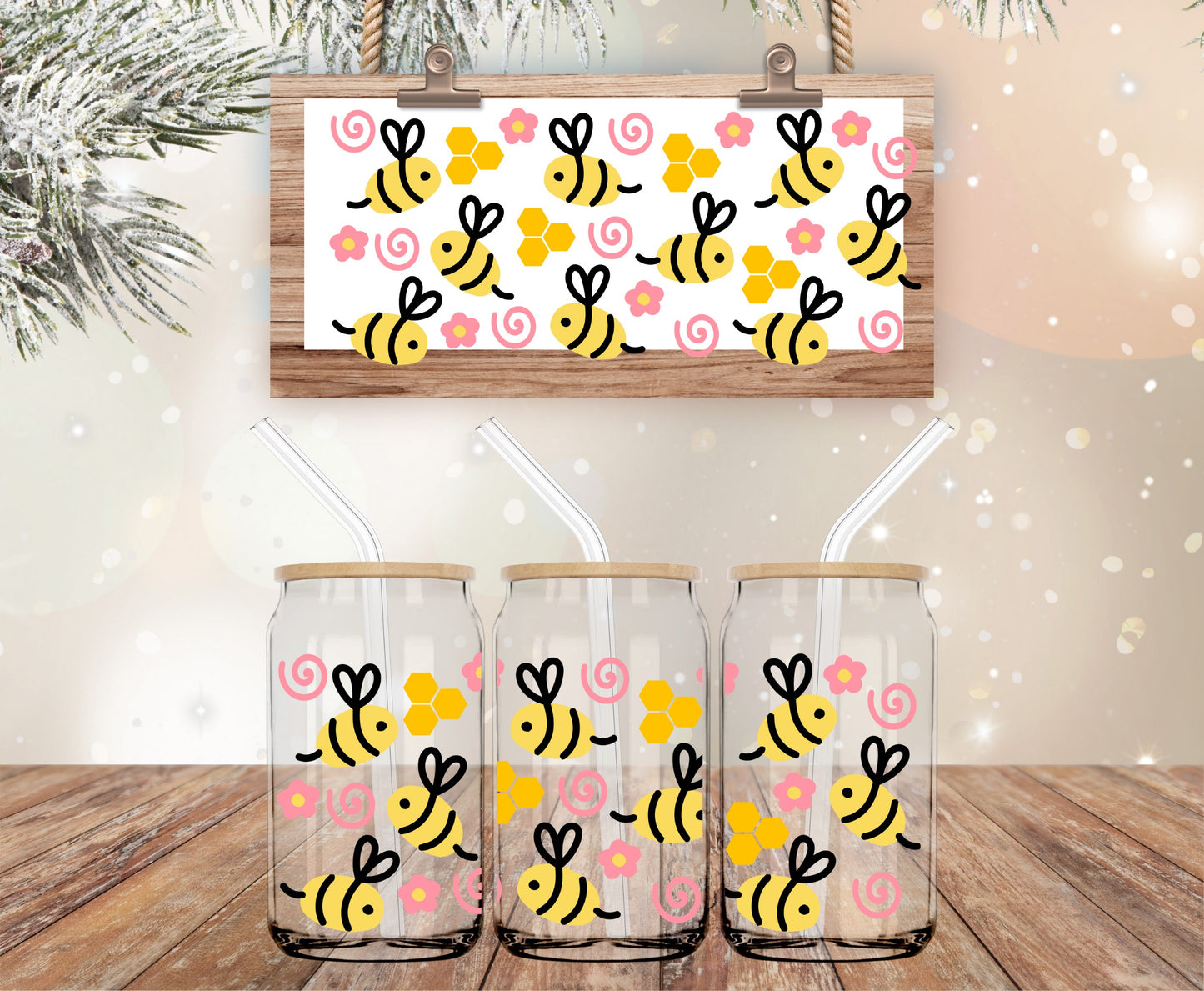 Chunky bees vinyl libbey wrap