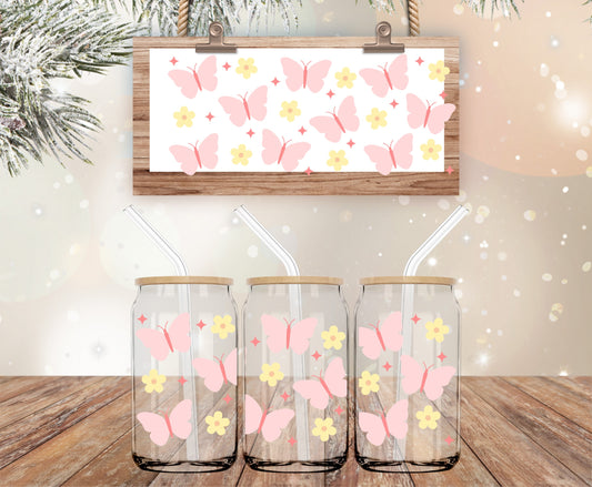 Pastel spring butterflies vinyl wrap