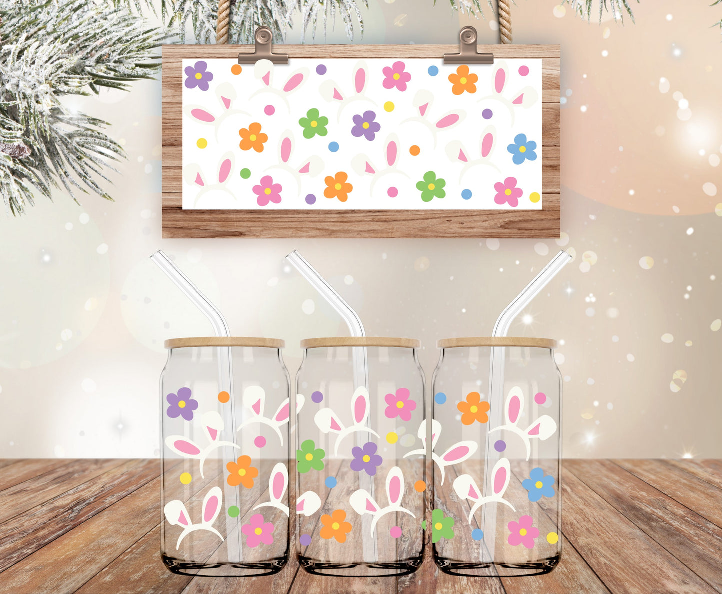 Bunny ears vinyl libbey wrap