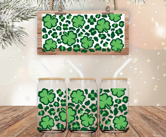 Shamrock print vinyl libbey wrap