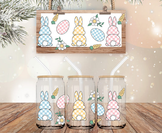 Bunnies in the spring vinyl libbey wrap