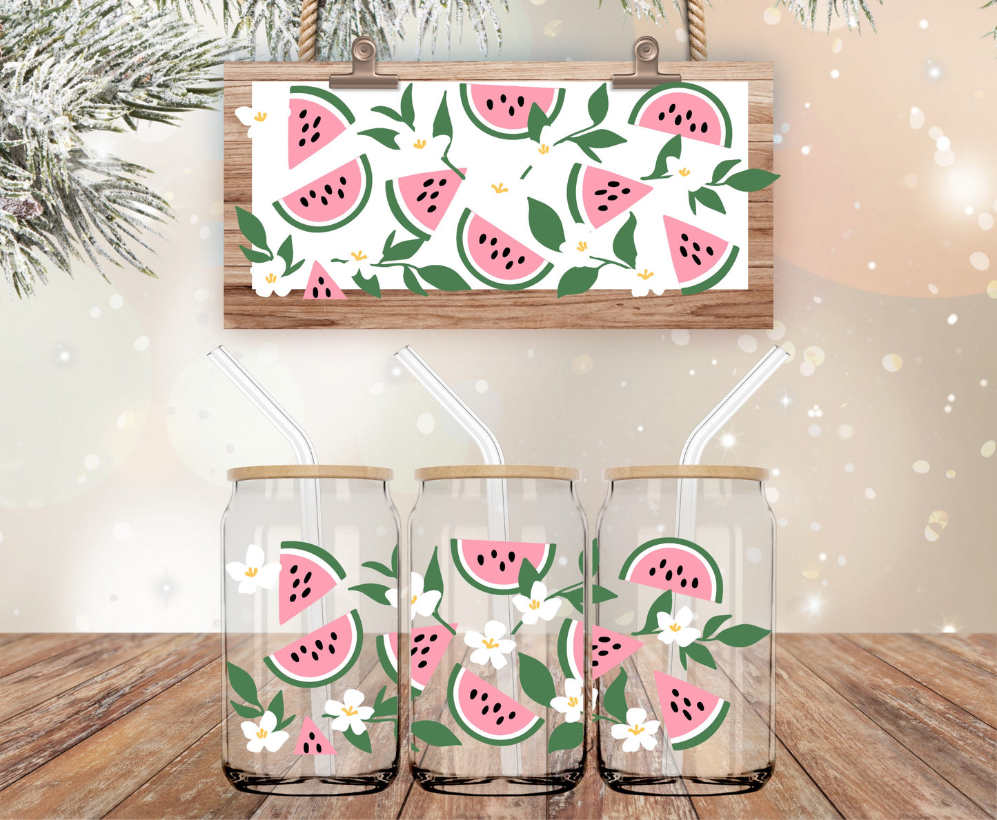 Watermelon summer vinyl libbey wrap