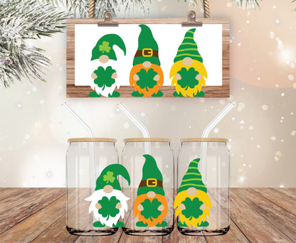 Irish gnomes Libbey glass decal