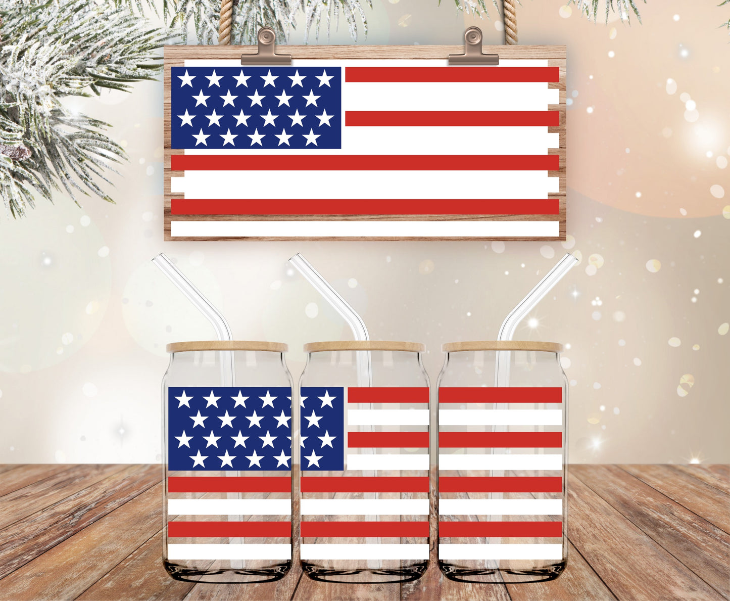 American flag libbey wrap