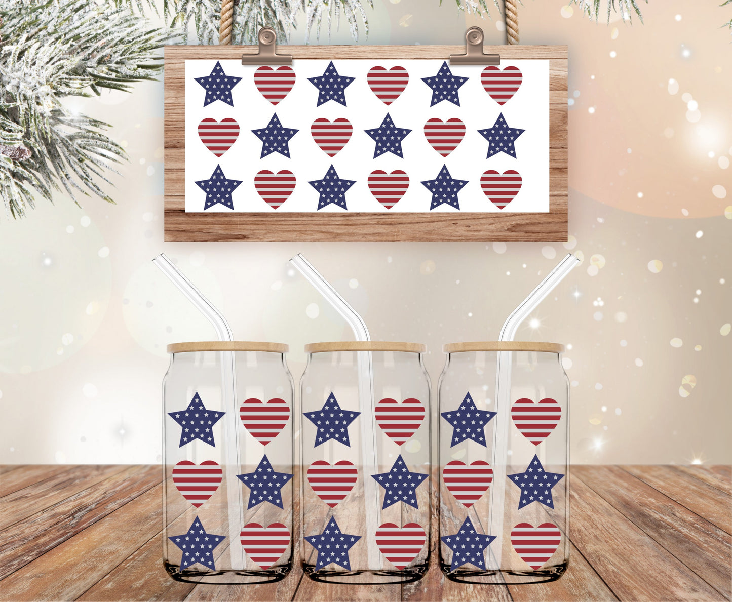 Americana libbey wrap 4th of July