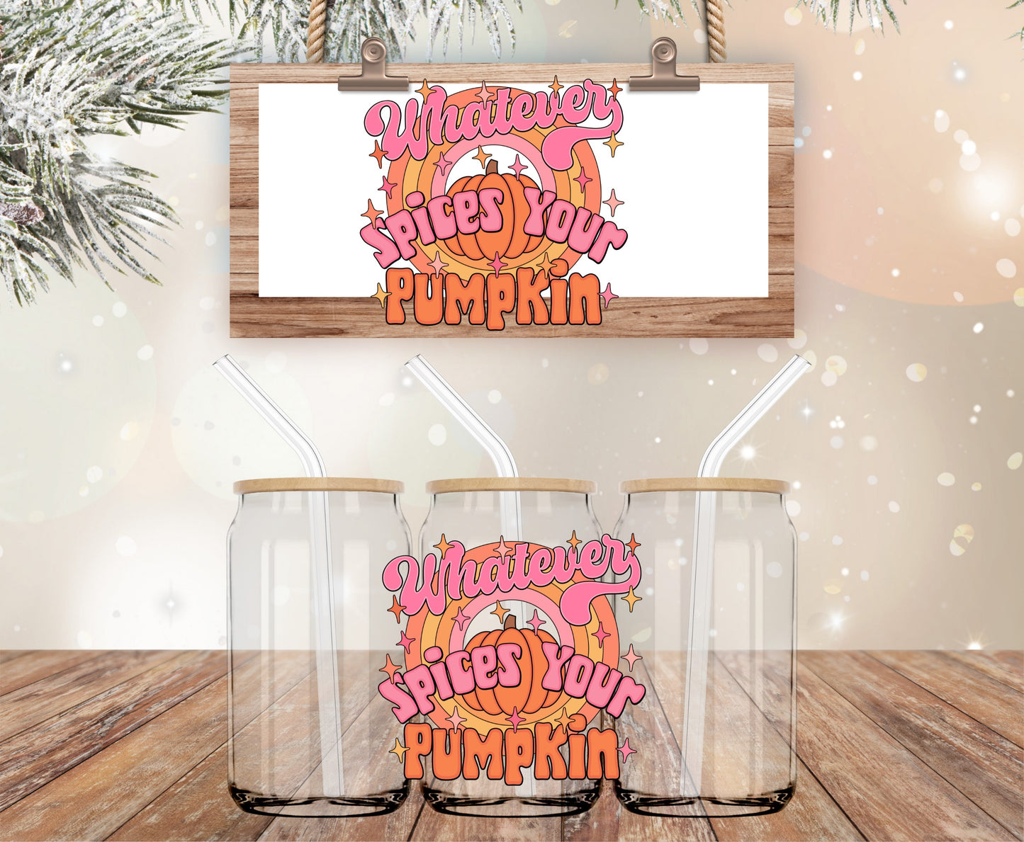 Pumpkin spice vinyl decal