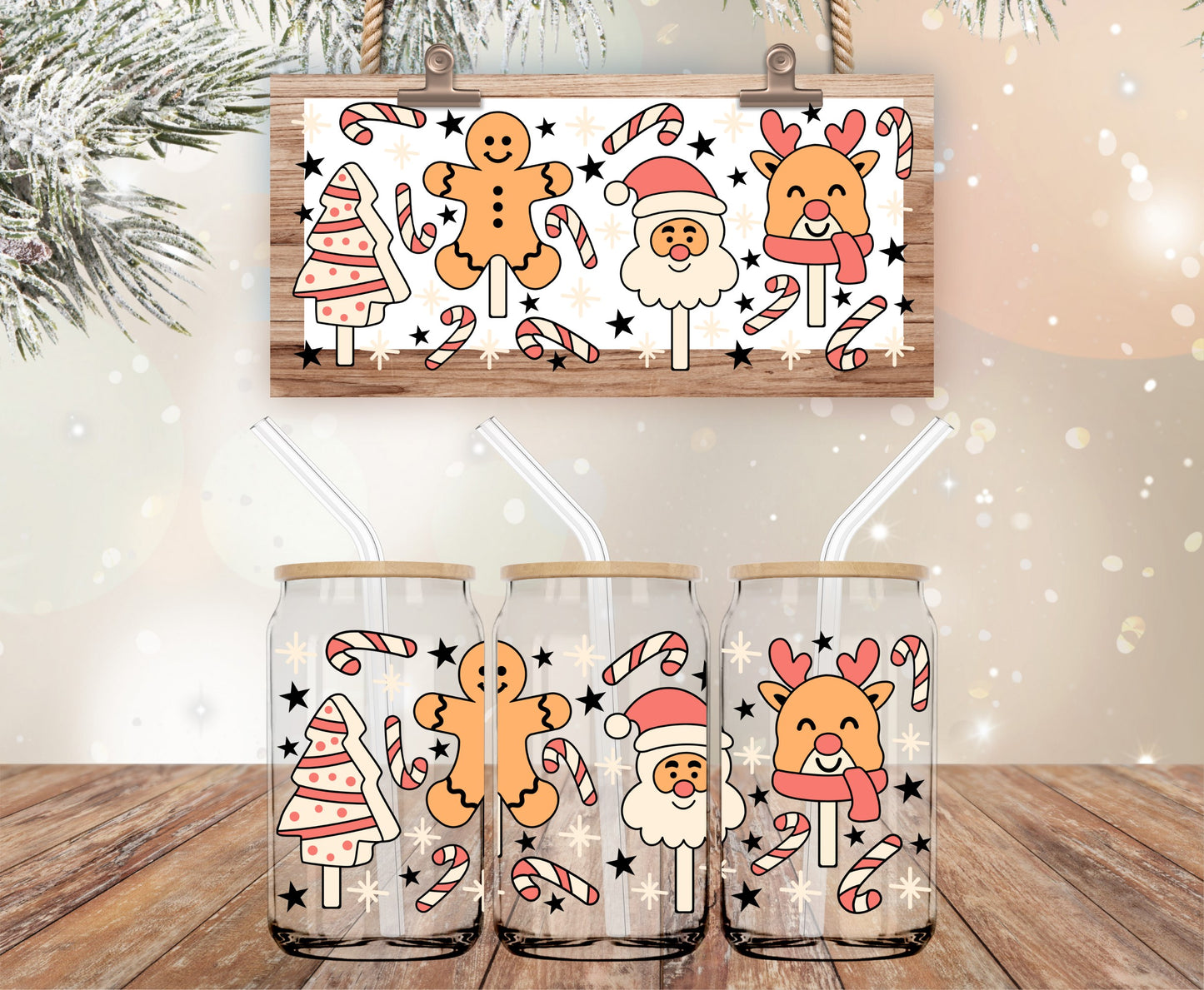 Sweet winter treats vinyl libbey wrap