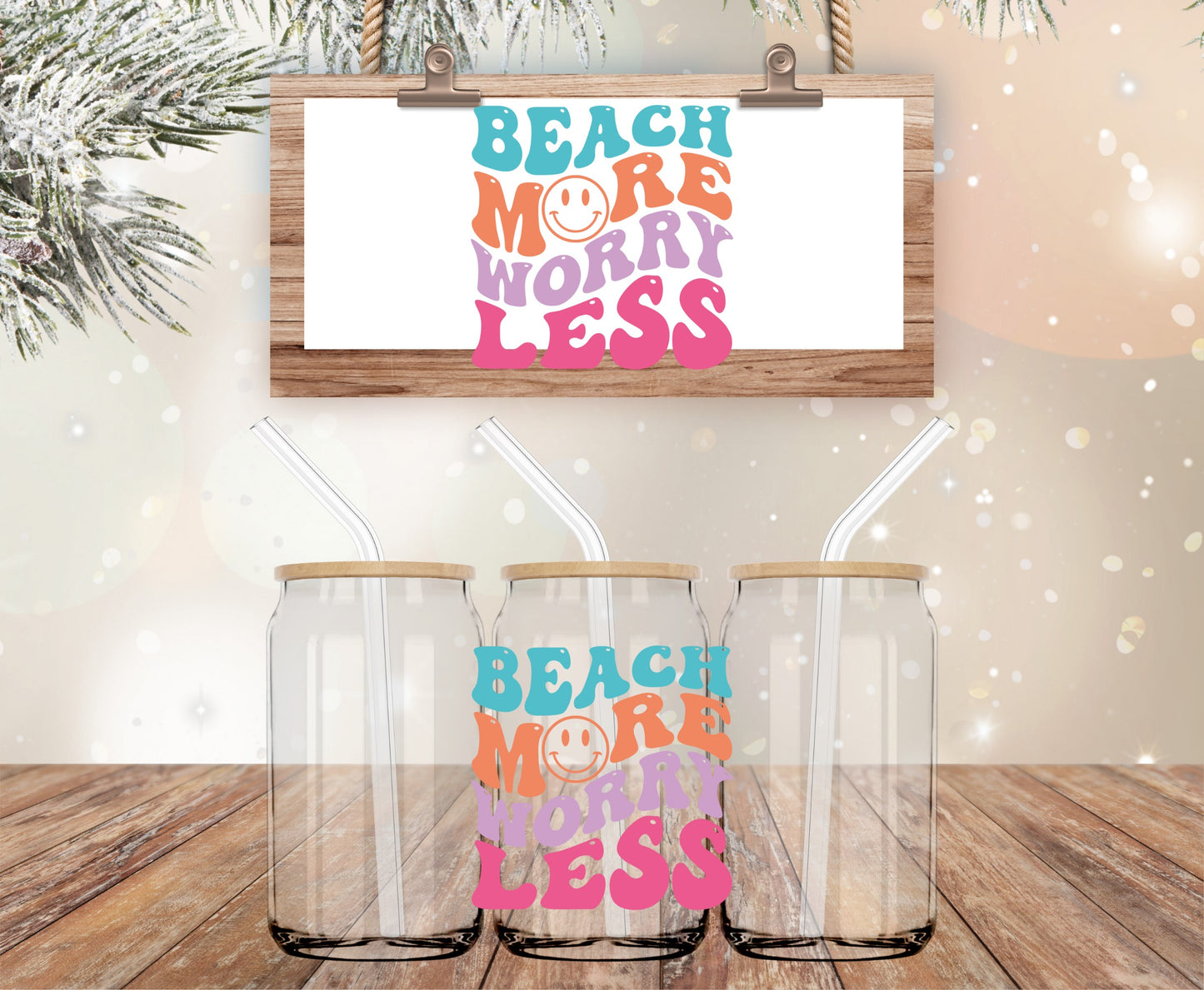 Beach time decal