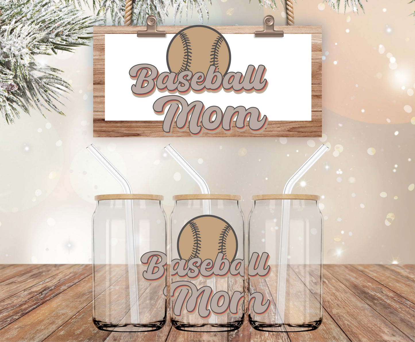 Baseball mom decal