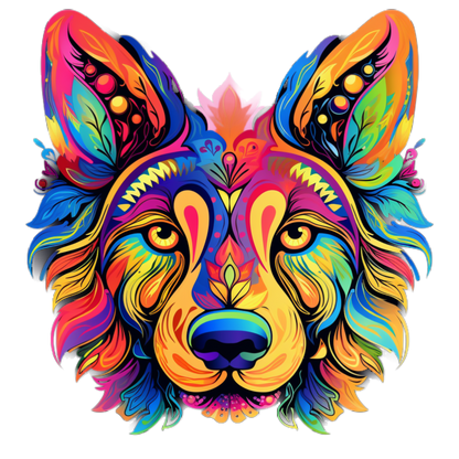 Neon Dog Vinyl decal