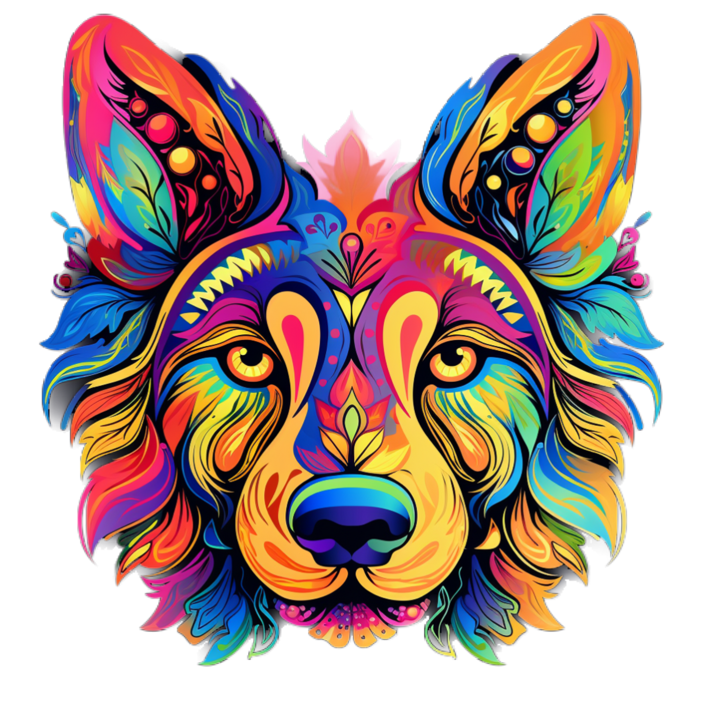 Neon Dog Vinyl decal