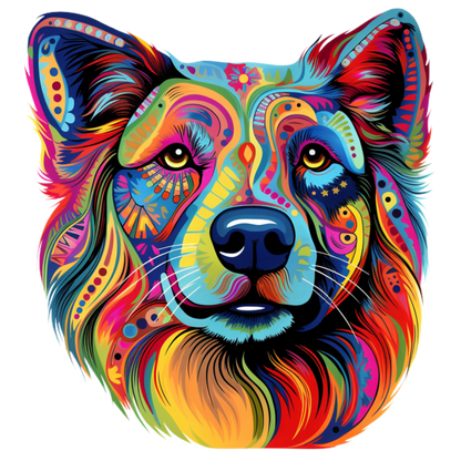 Neon Dog Vinyl decal