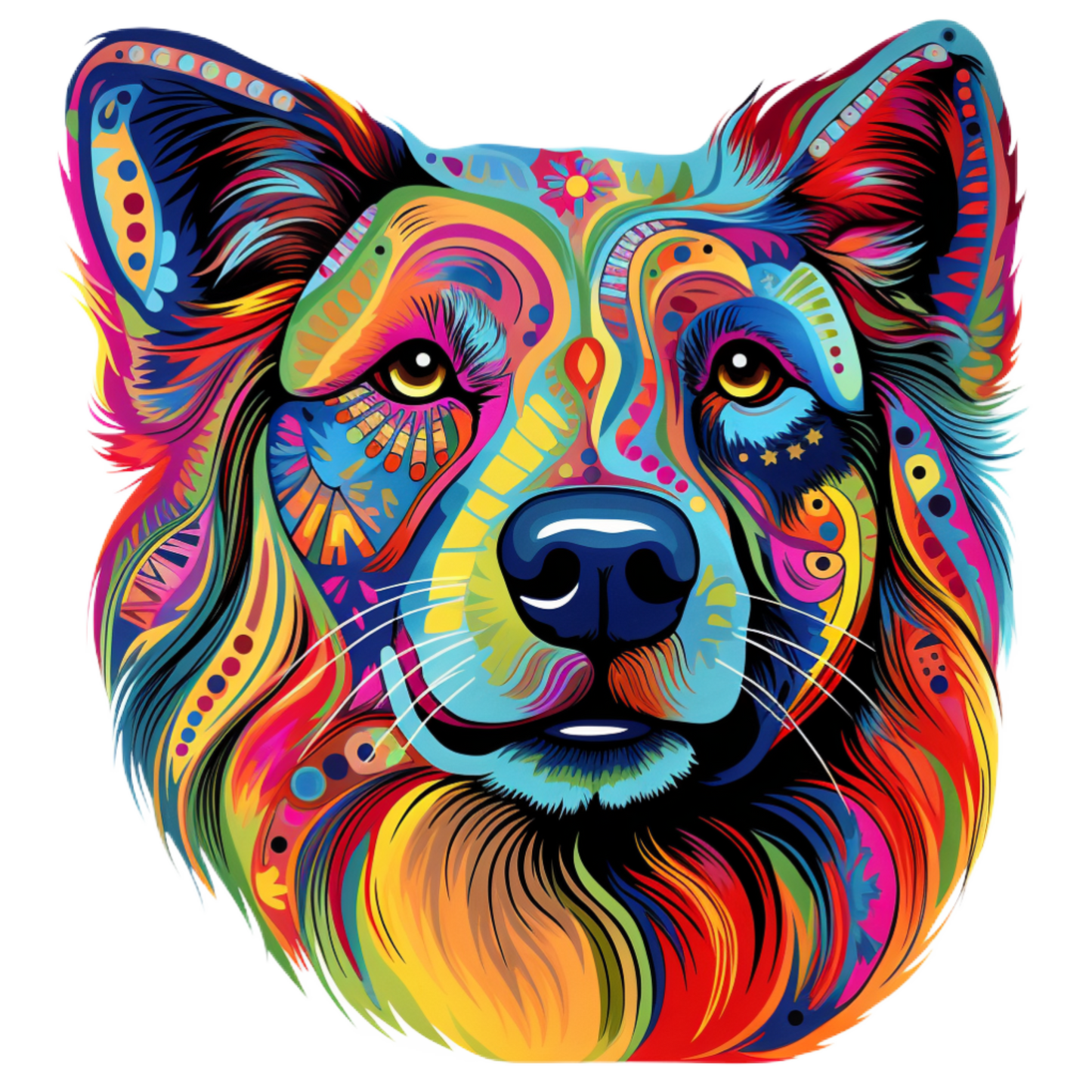 Neon Dog Vinyl decal