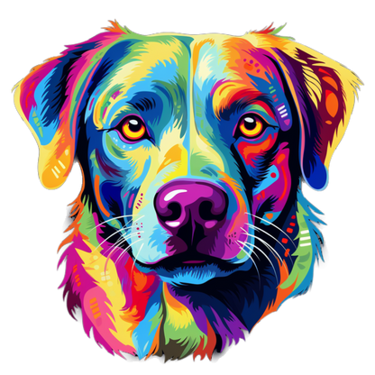 Neon Dog Vinyl decal