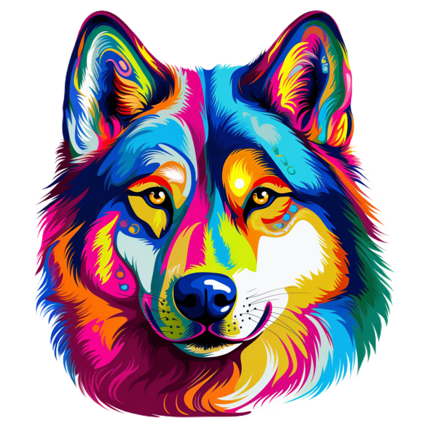 Neon Dog Vinyl decal