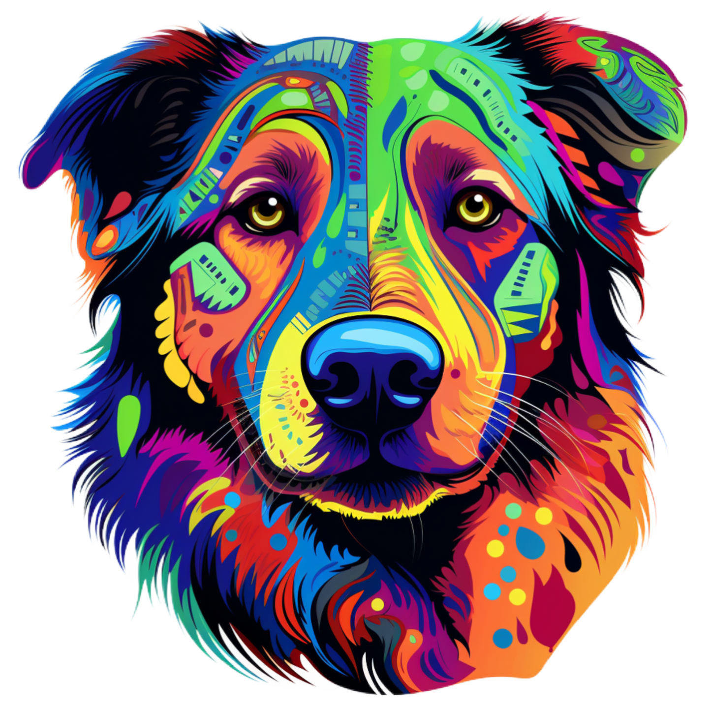 Neon Dog Vinyl decal