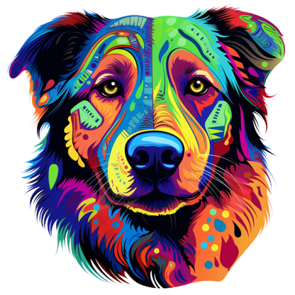 Neon Dog Vinyl decal