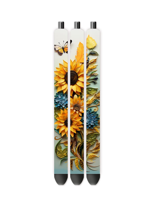 Sunflower design pen wrap