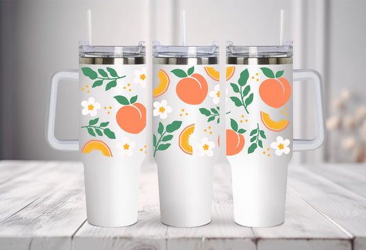 Peach summer 40oz vinyl quencher wrap