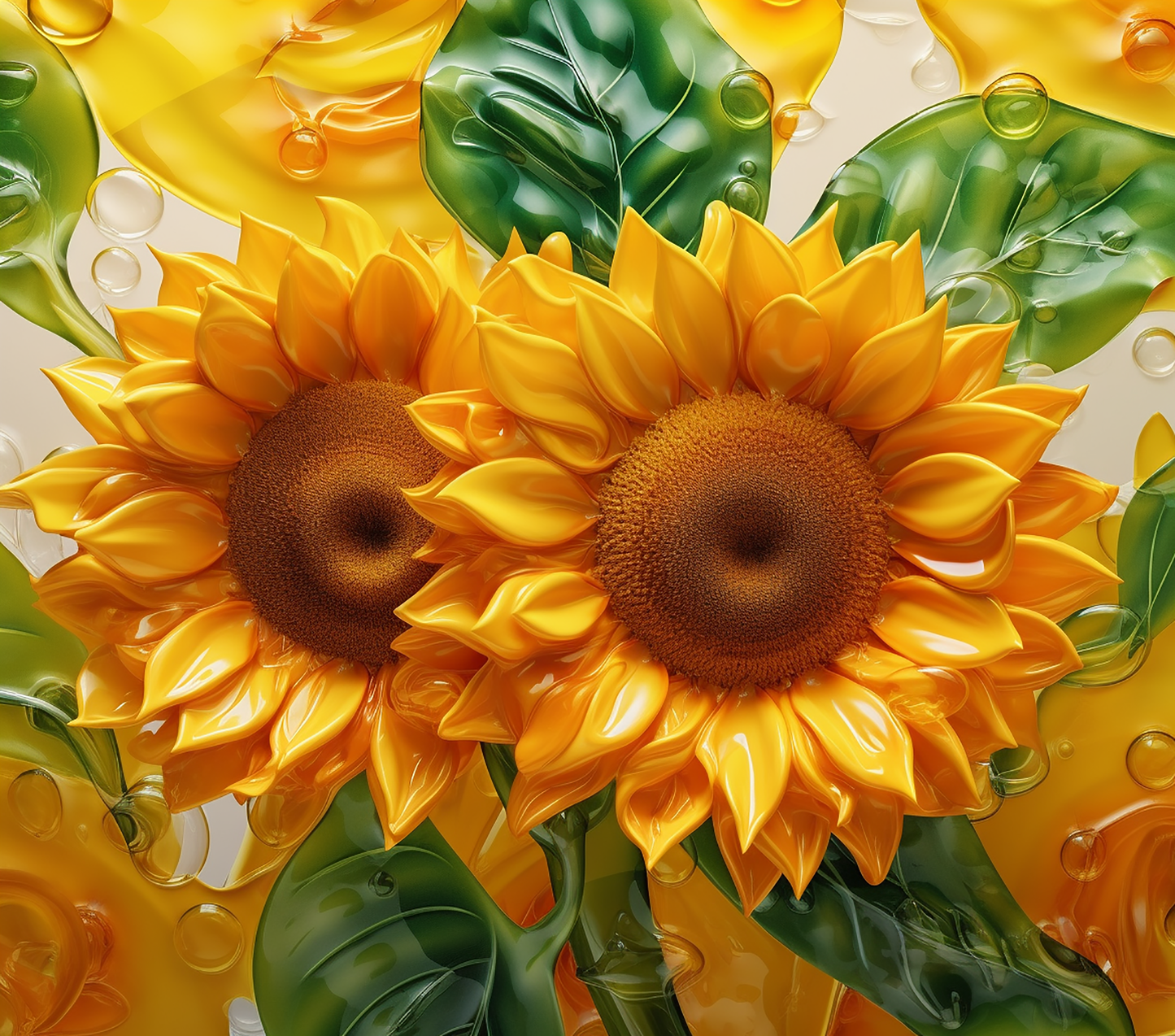 Sunflower 3D sublimation tumbler print