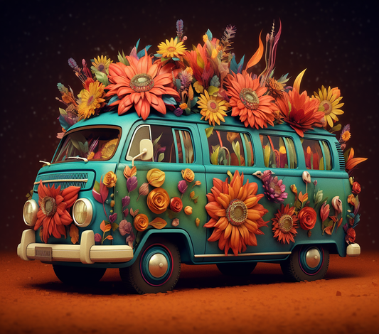 Floral van 20oz vinyl wrap