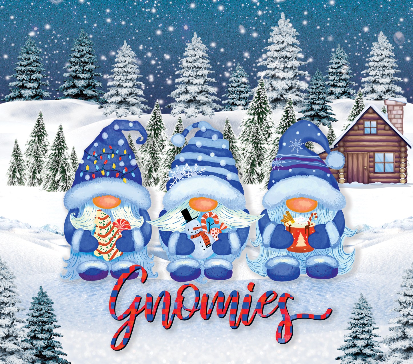 Gnomies winter 20oz vinyl wrap