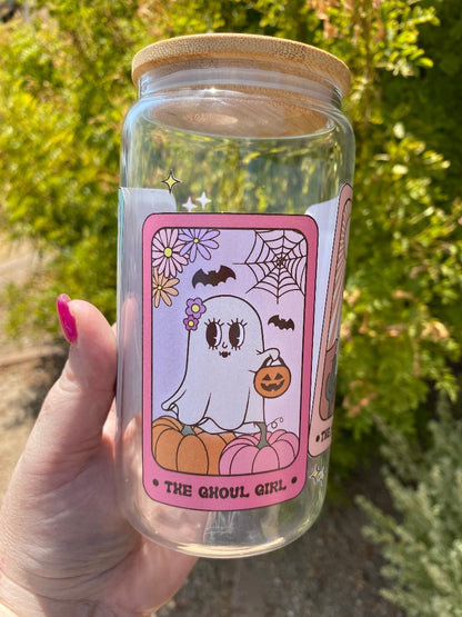 Cut ghost Halloween card cup