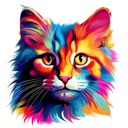 Neon Cat vinyl decal