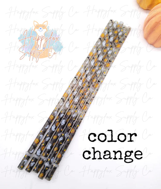 Halloween color changing straw