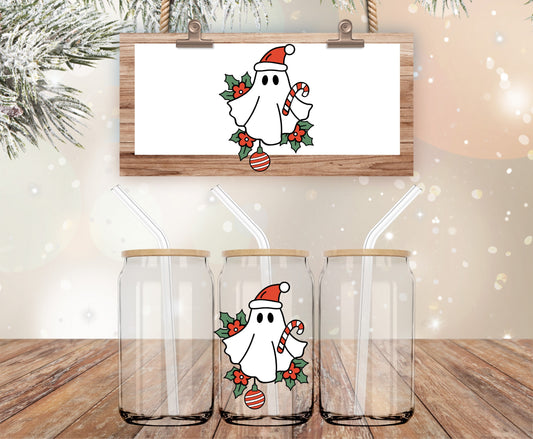 Christmas ghost vinyl decal