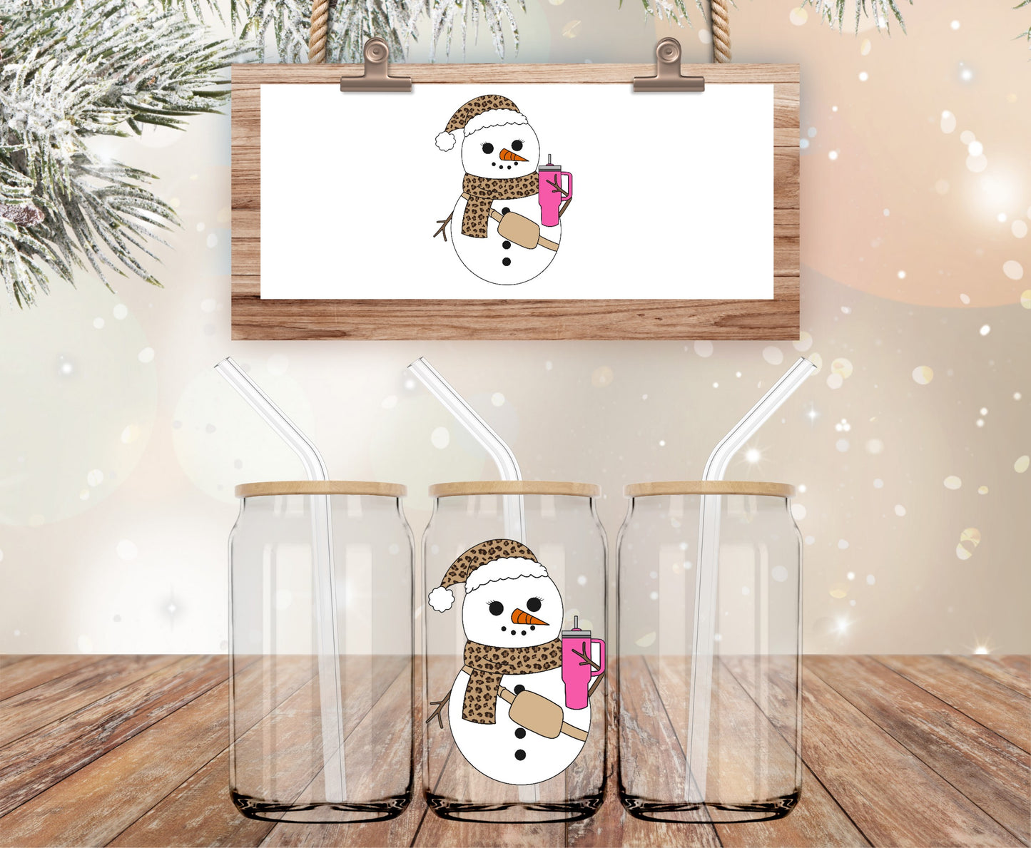 Snowman trending decal 4 inch