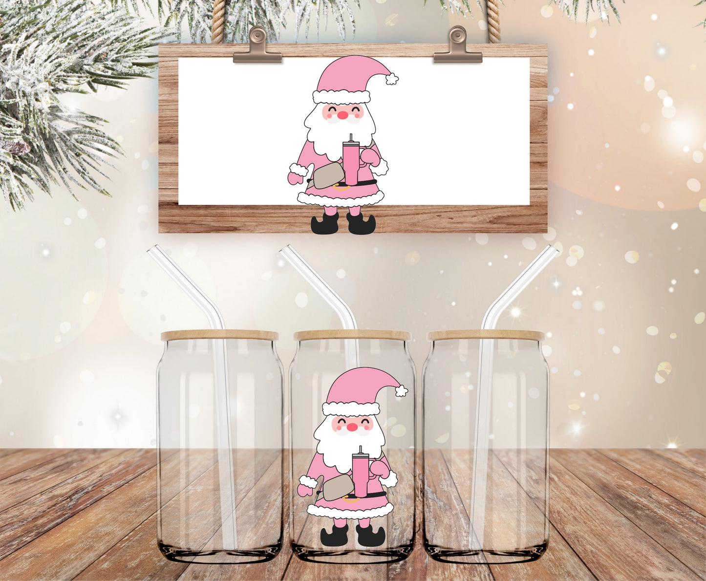 Santa decal 4 inch