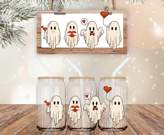 Ghosts Valentines libbey wrap