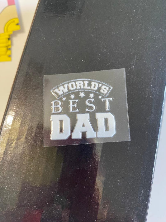 Worlds Best Dad UV Keychain transfer