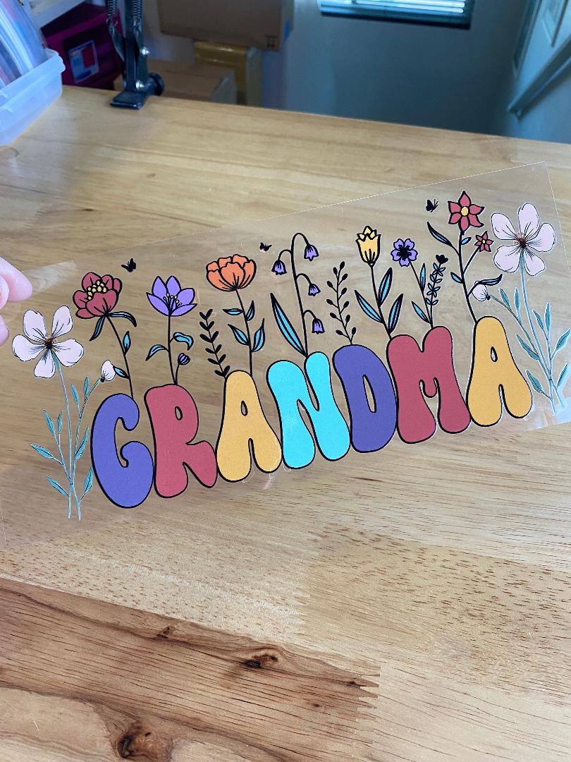 Grandma Flowers UV DTF