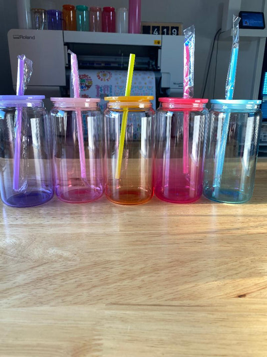 Ombre 16oz glass blank SET OF 5