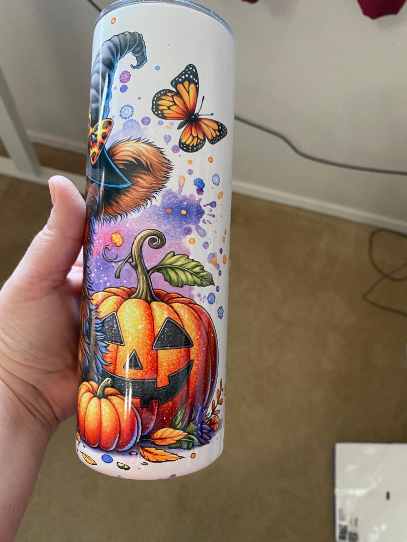 Fall Cow 20oz skinny tumbler