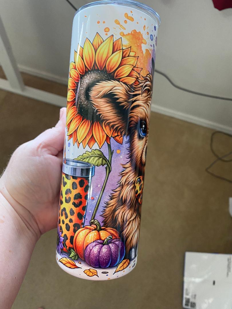 Fall Cow 20oz skinny tumbler