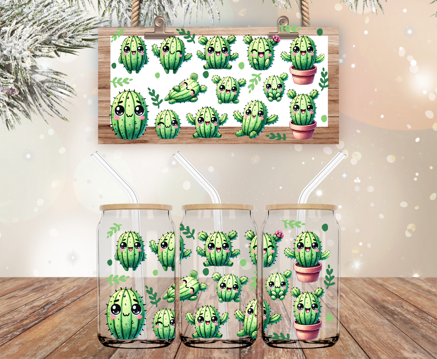 Cute Cactus UV DTF