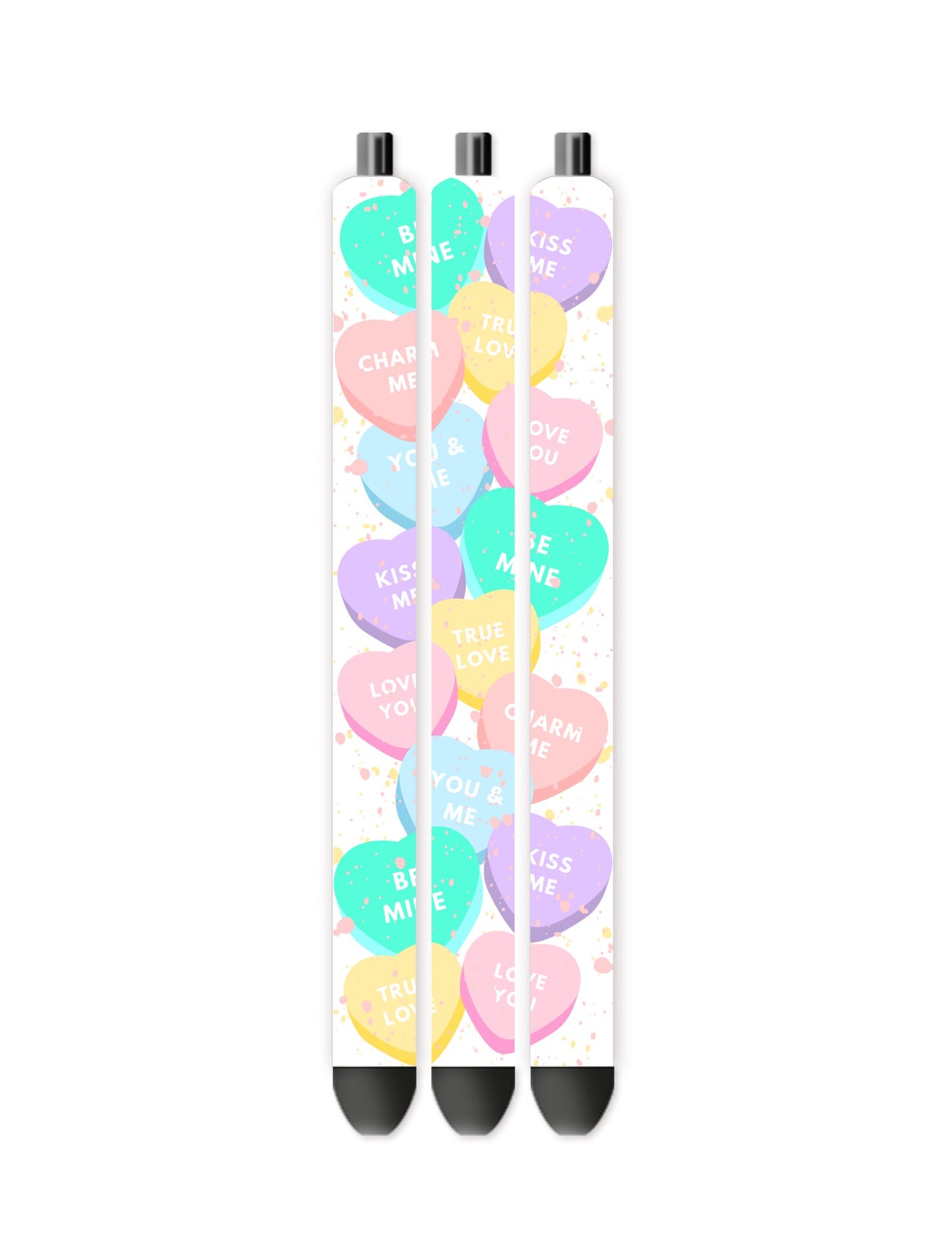 Candy hearts Valentine pen wrap