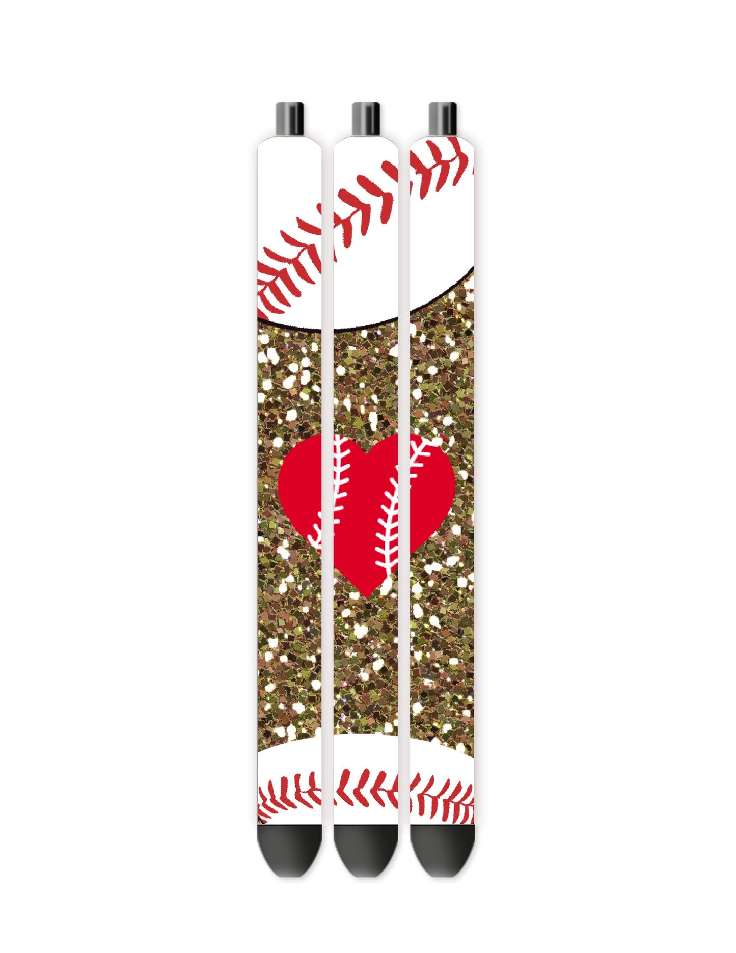 Baseball heart pen wrap