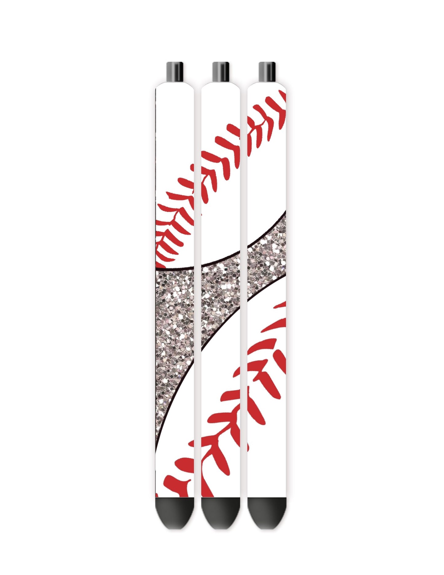 Baseball glitter pen wrap